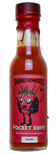 Load image into Gallery viewer, "Pocket Knife" Fermented Raspberry and Habanero Hot Sauce - Dangermates